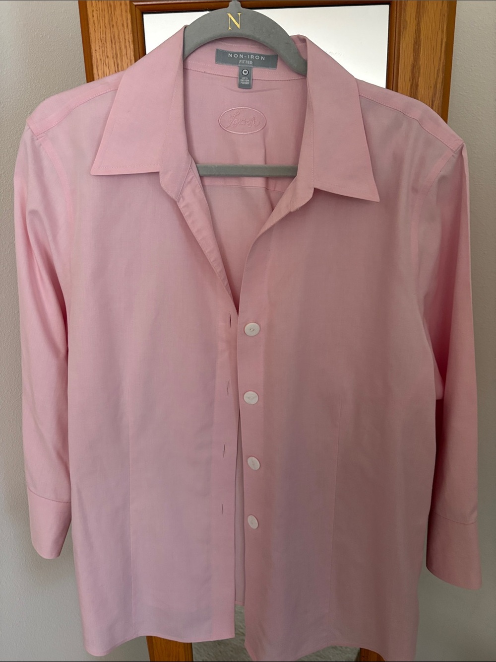 Foxcroft Pink Women's Button-Front Blouse